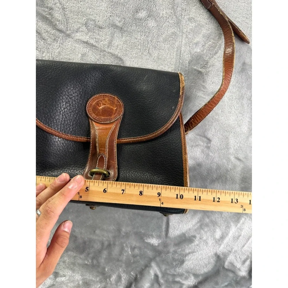 Dooney & Bourke All Weather Leather Flap Bag Women's Crossbody Medium Black